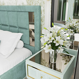 Кровать Замира 160x200 см оливковый