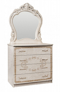 Зеркало Патрисия ППУ крем корень глянец 1 (спальня)