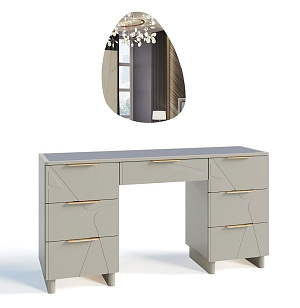 Зеркало Лейла светло серый камень