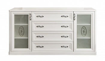 Комод Мишель белый матовый (гостиная)