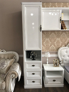 Шкаф детский Натали 1-ств без зеркал белый глянец