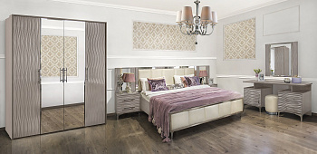 Кровать Гравита 180x200 см серый камень глянец