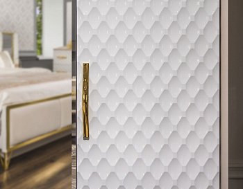 Спальня Лара 5-ств белый глянец