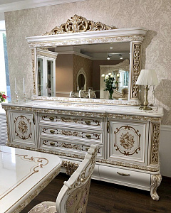 Столовая Алсу белый глянец