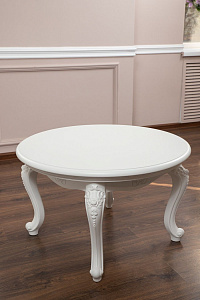 Столик круглый Мишель белый матовый