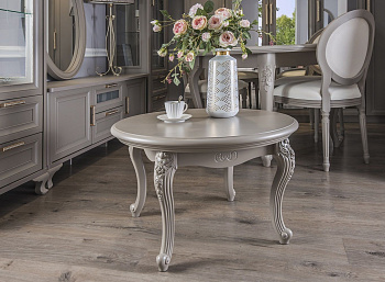 Столик круглый Мокко серый камень