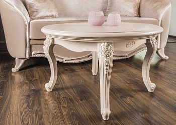 Столик круглый Мокко бежевый