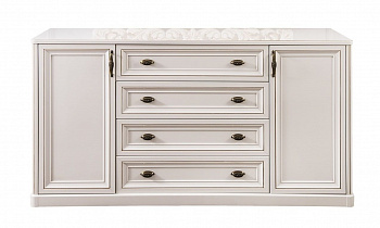 Комод Натали белый глянец (гостиная)