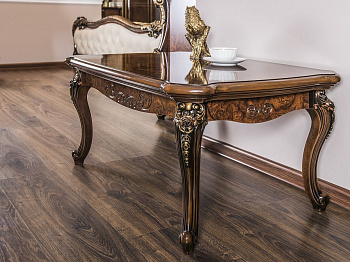 Столик прямоугольный Джоконда корень дуба глянец