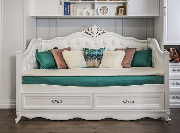 Диван кровать Мишель белый матовый