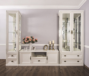 Витрина Натали 2-ств белый глянец