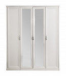 Шкаф Мишель 4-дверный (2+2) с зеркалом белый матовый