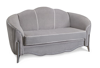 Диван Гравита 2х местный серый серебро без раскладного механизма